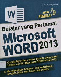 Image of Belajar yang Pertama! Microsoft Word 2013