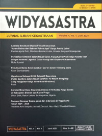 Image of Widyasastra: Jurnal Ilmiah Kesastraan